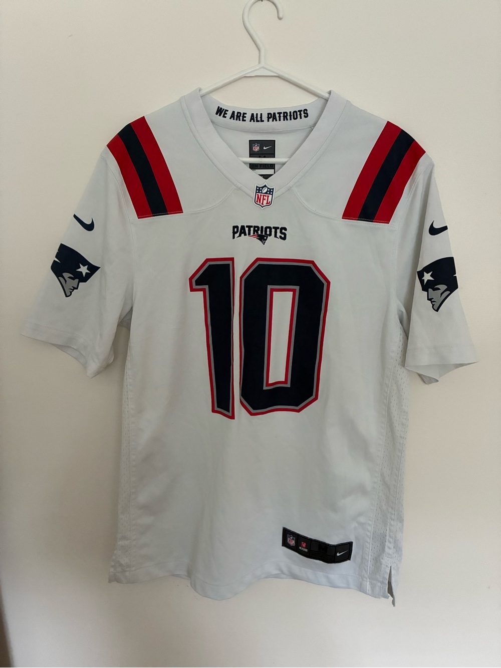 Nike White New England Patriots #10 Mac Jones Jersey